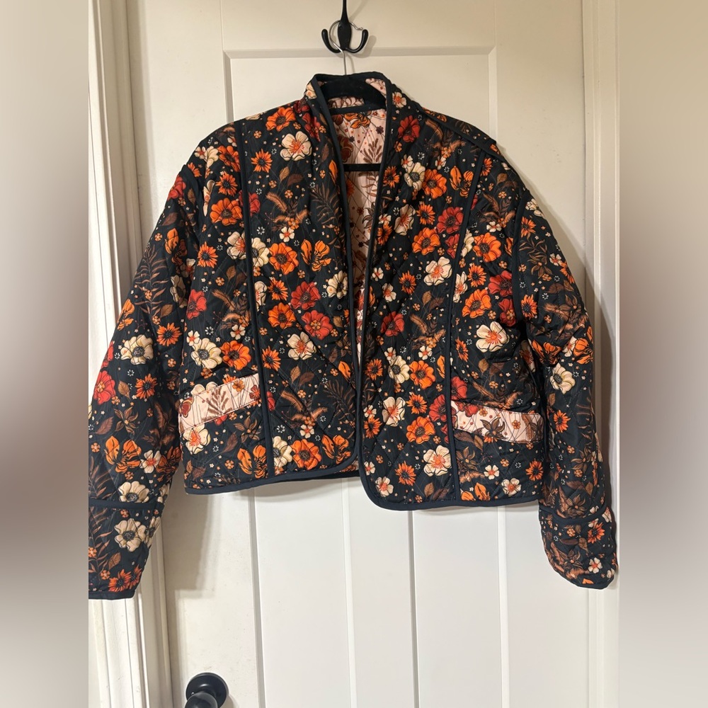 Simply Southern Reversible Floral Quilted Jacket